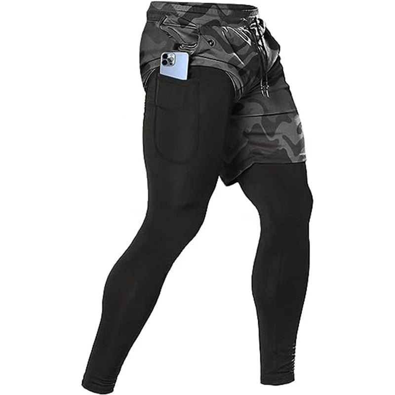 Men's Sport Pants 2 in1 Training Athletic Tracksuits Sportswear Workout Male Jogging Trousers Gym Fitness Running Pants Men - PCWLDASHRES