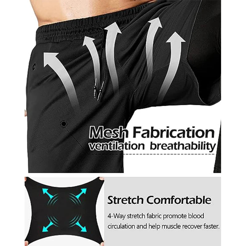 Men's Sport Pants 2 in1 Training Athletic Tracksuits Sportswear Workout Male Jogging Trousers Gym Fitness Running Pants Men - PCWLDASHRES