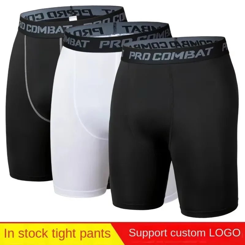 Men's Sports Leggings, Bottoming Shorts, Quick - drying Stretch Fitness, Running, Track and Field, Basketball Training, Compressio - PCWLDASHRES