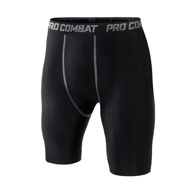 Men's Sports Leggings, Bottoming Shorts, Quick - drying Stretch Fitness, Running, Track and Field, Basketball Training, Compressio - PCWLDASHRES