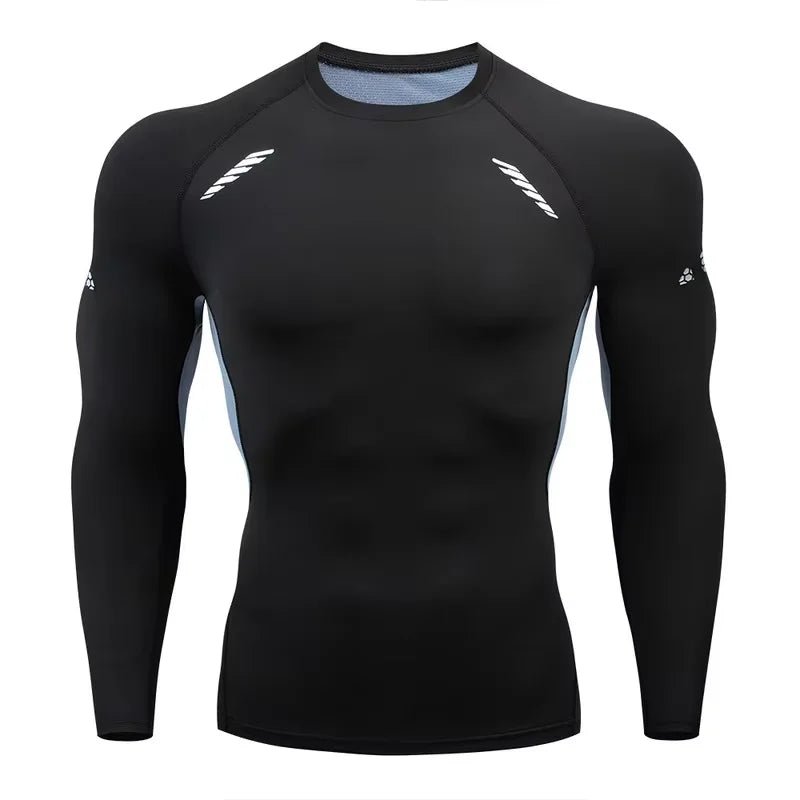 Men's T-shirt Men Running Sport T Shirt Men Compression Fitness Tops Tee Quick DryTight Training Gym Sport Running Shirts Jersey - PCWLDASHRES