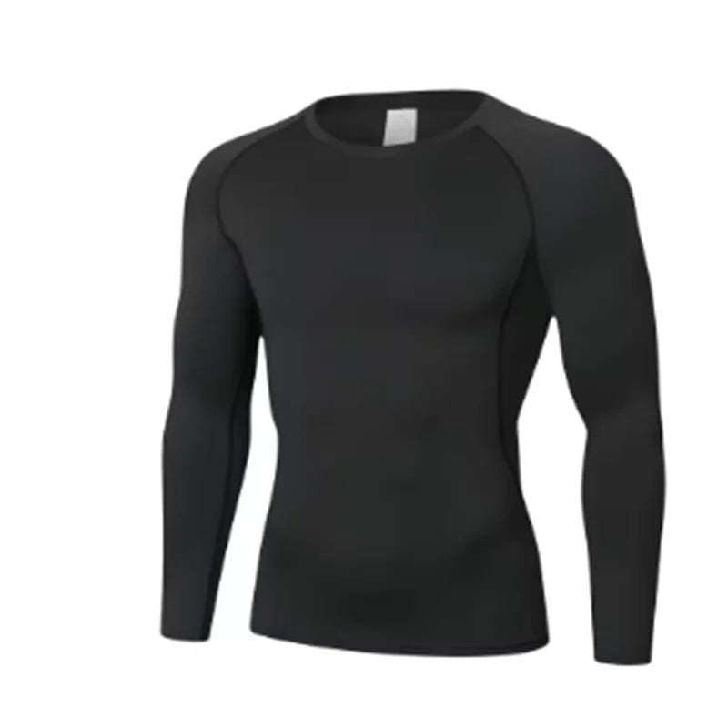 Men's T-shirt Men Running Sport T Shirt Men Compression Fitness Tops Tee Quick DryTight Training Gym Sport Running Shirts Jersey - PCWLDASHRES