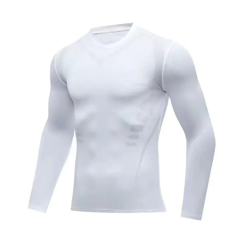 Men's T-shirt Men Running Sport T Shirt Men Compression Fitness Tops Tee Quick DryTight Training Gym Sport Running Shirts Jersey - PCWLDASHRES