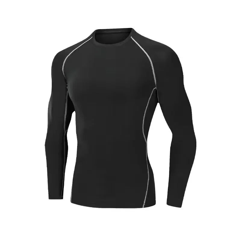 Men's T-shirt Men Running Sport T Shirt Men Compression Fitness Tops Tee Quick DryTight Training Gym Sport Running Shirts Jersey - PCWLDASHRES