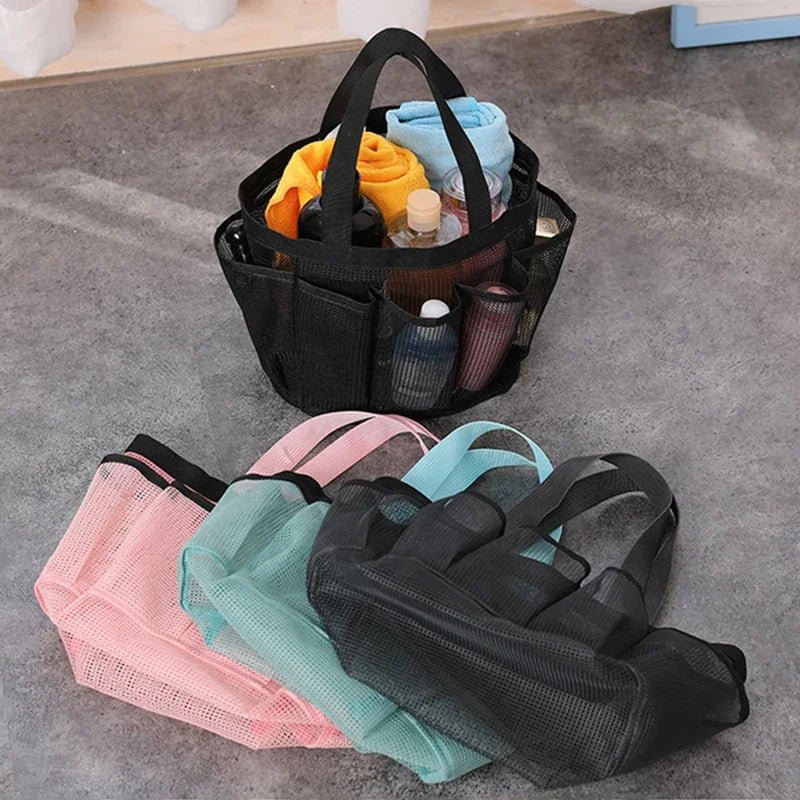 Mesh Beach Bags Tote Bag with 8 Pockets Waterproof Lightweight Foldable Tote Bag Oversized Pool Bag - PCWLDASHRES