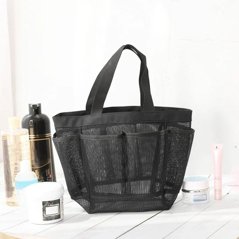 Mesh Beach Bags Tote Bag with 8 Pockets Waterproof Lightweight Foldable Tote Bag Oversized Pool Bag - PCWLDASHRES