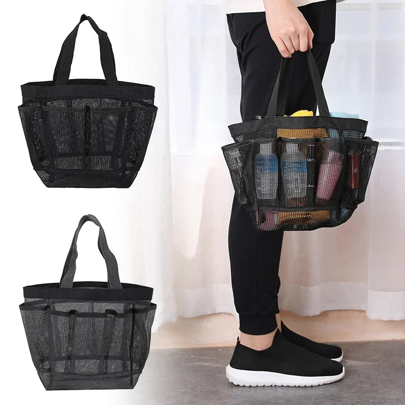 Mesh Beach Bags Tote Bag with 8 Pockets Waterproof Lightweight Foldable Tote Bag Oversized Pool Bag - PCWLDASHRES