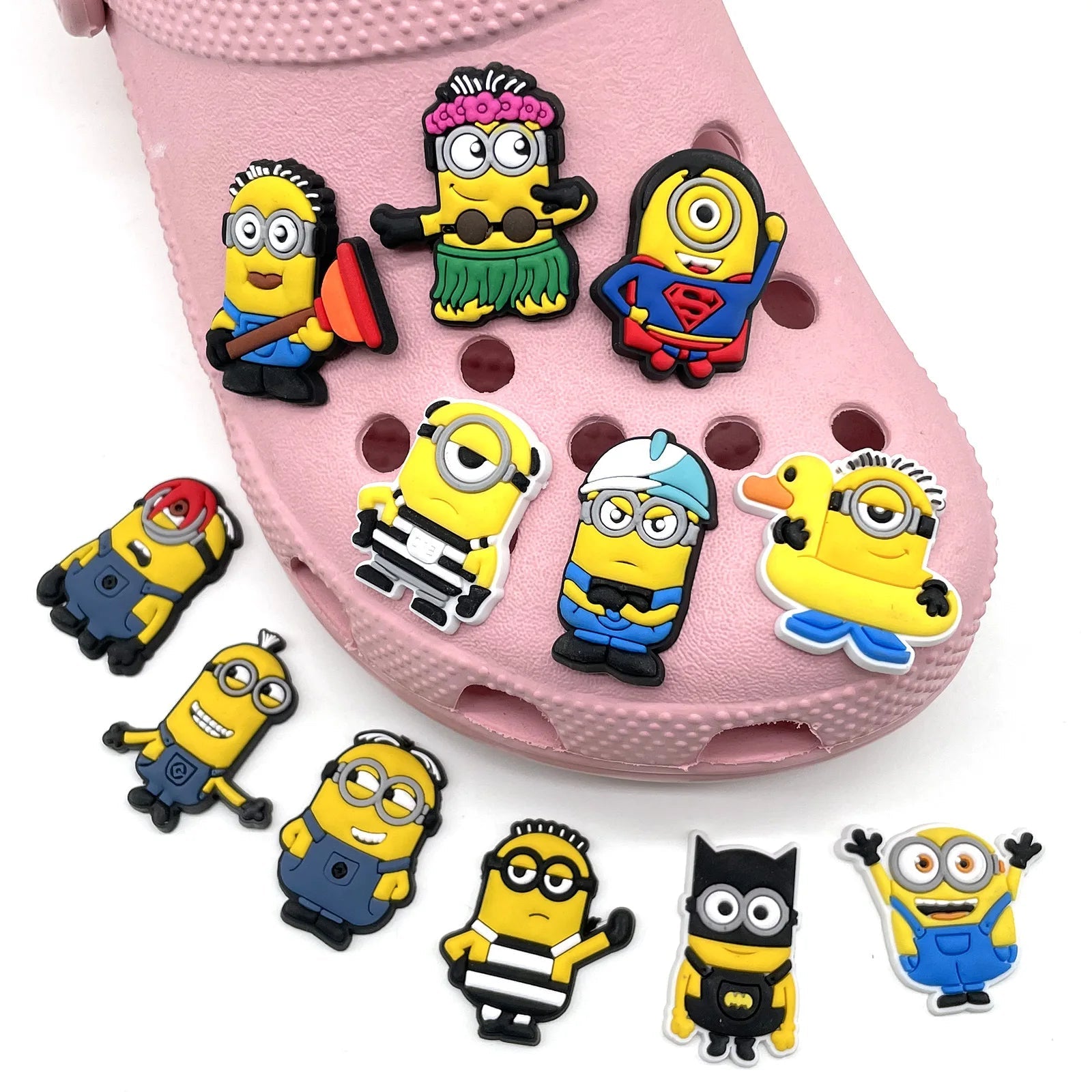MINISO 12pcs/set Cartoon Shoes Charms PVC Accessories DIY Shoe Decoration For Clogs Sandal Garden Buckle X - mas Gifts - PCWLDASHRES