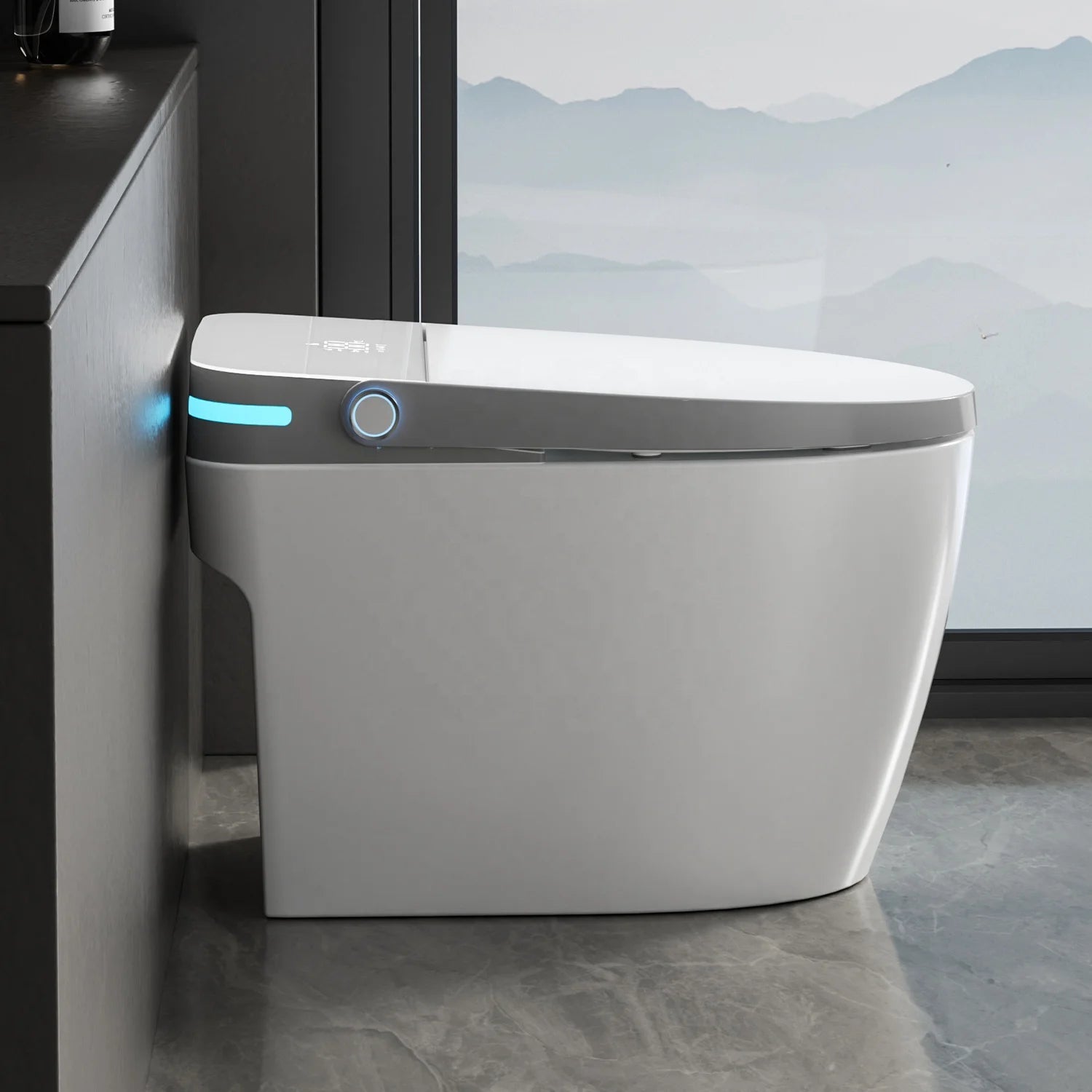 Modern Inodoro Foot Sensor Sanitary Ware Automatic Ceramic Bathroom WC Floor Mounted Smart Toilet With Tank - PCWLDASHRES