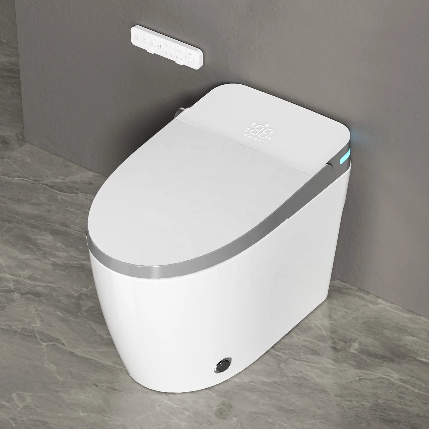 Modern Inodoro Foot Sensor Sanitary Ware Automatic Ceramic Bathroom WC Floor Mounted Smart Toilet With Tank - PCWLDASHRES