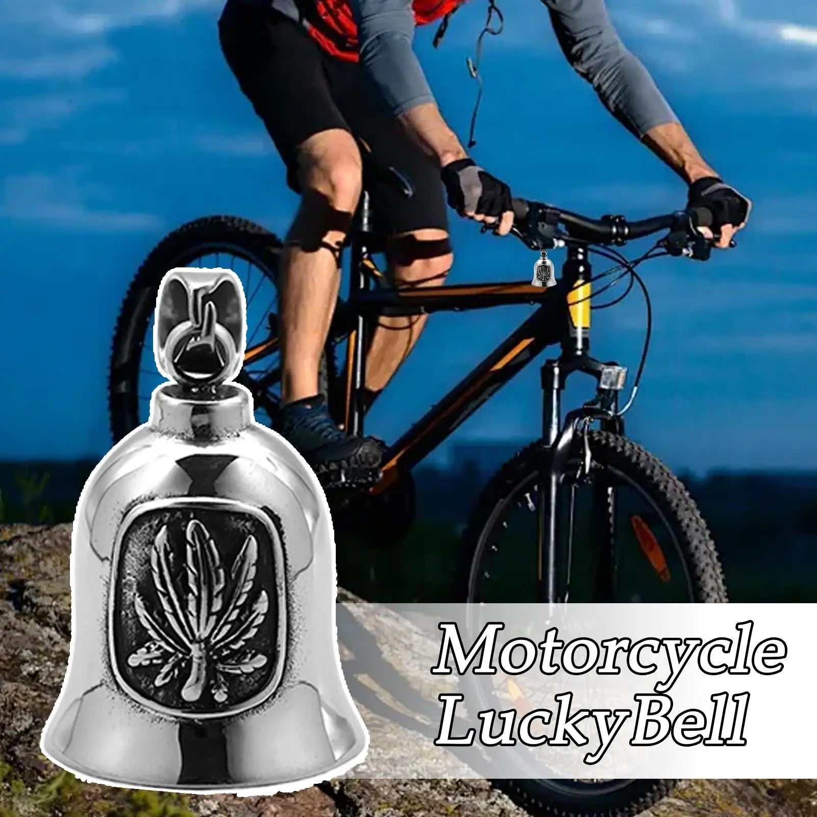 Motorcycle Bell Motorcycle Ride Bell For Bikers Titanium Steel Punk Art Ornament For Cruising Touring Urban - Commuting Long - PCWLDASHRES