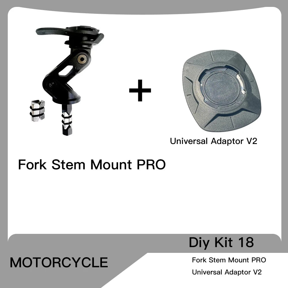 Motorcycle Handlebar Stem Fork Mount Holder Phone Mount Universal Adaptors 1 ball Mirror Scooter Mount VIBRATION DAMPENER Lock - PCWLDASHRES