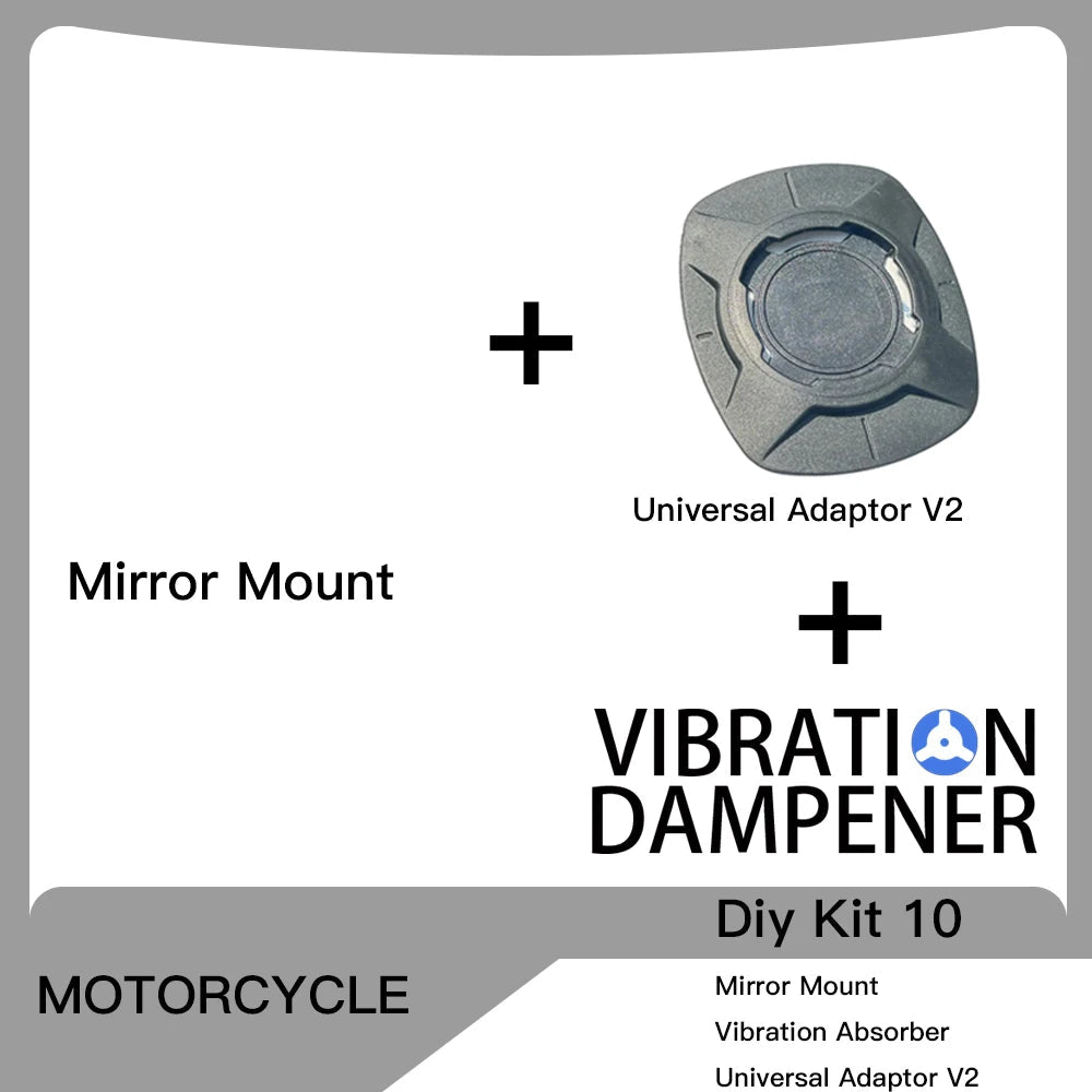 Motorcycle Handlebar Stem Fork Mount Holder Phone Mount Universal Adaptors 1 ball Mirror Scooter Mount VIBRATION DAMPENER Lock - PCWLDASHRES