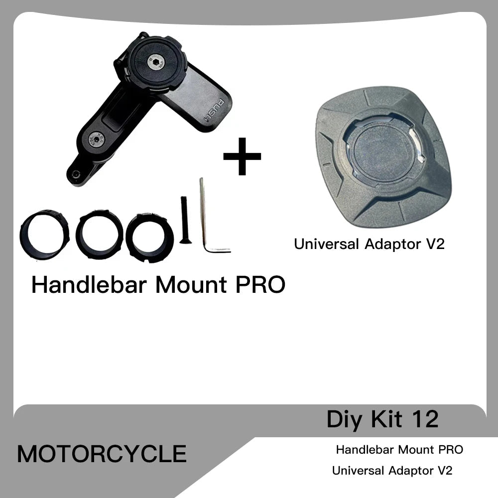 Motorcycle Handlebar Stem Fork Mount Holder Phone Mount Universal Adaptors 1 ball Mirror Scooter Mount VIBRATION DAMPENER Lock - PCWLDASHRES