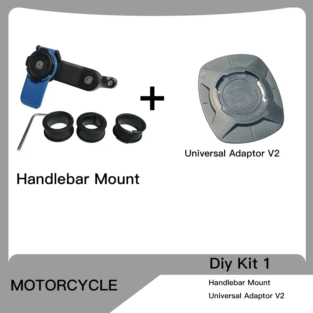 Motorcycle Handlebar Stem Fork Mount Holder Phone Mount Universal Adaptors 1 ball Mirror Scooter Mount VIBRATION DAMPENER Lock - PCWLDASHRES